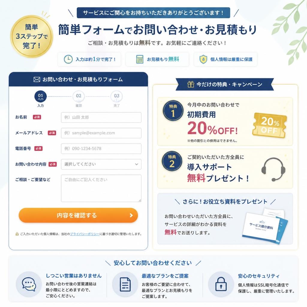 7. お問い合わせと見積もり
